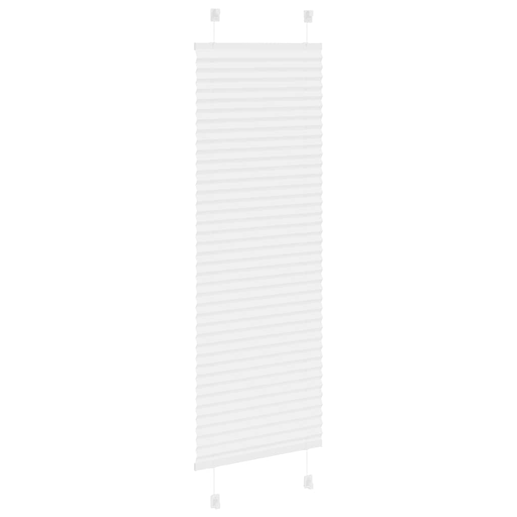 Branco plissada cega 50x150 cm largura tecido 49,4 cm poliéster