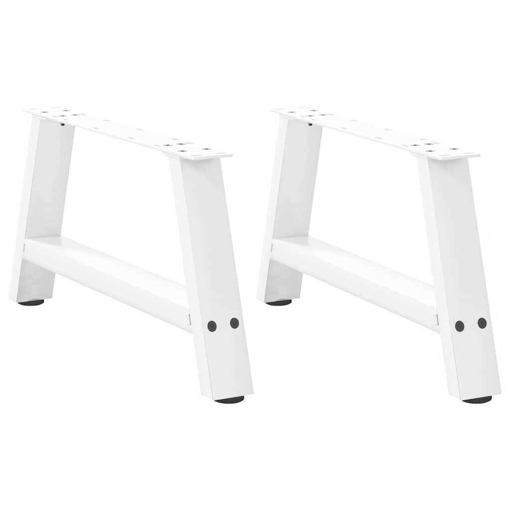 Pés para mesa de centro em formato a, 2 peças, branco, 70x (30-31) cm, aço