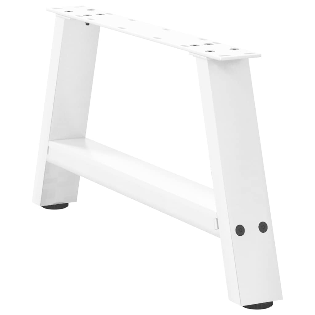 Pés para mesa de centro em formato a, 2 peças, branco, 70x (30-31) cm, aço