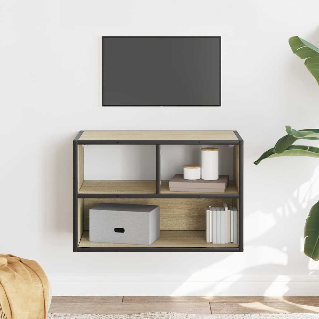 Móvel p/ TV 60x31x39,5 cm deriv. madeira/metal carvalho sonoma