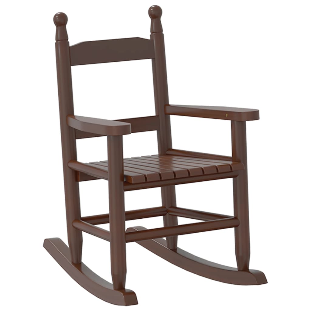 Cadeiras de baloiço infantis 2 pcs álamo maciço castanho