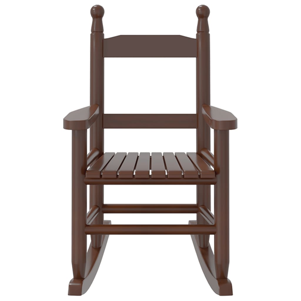 Cadeiras de baloiço infantis 2 pcs álamo maciço castanho