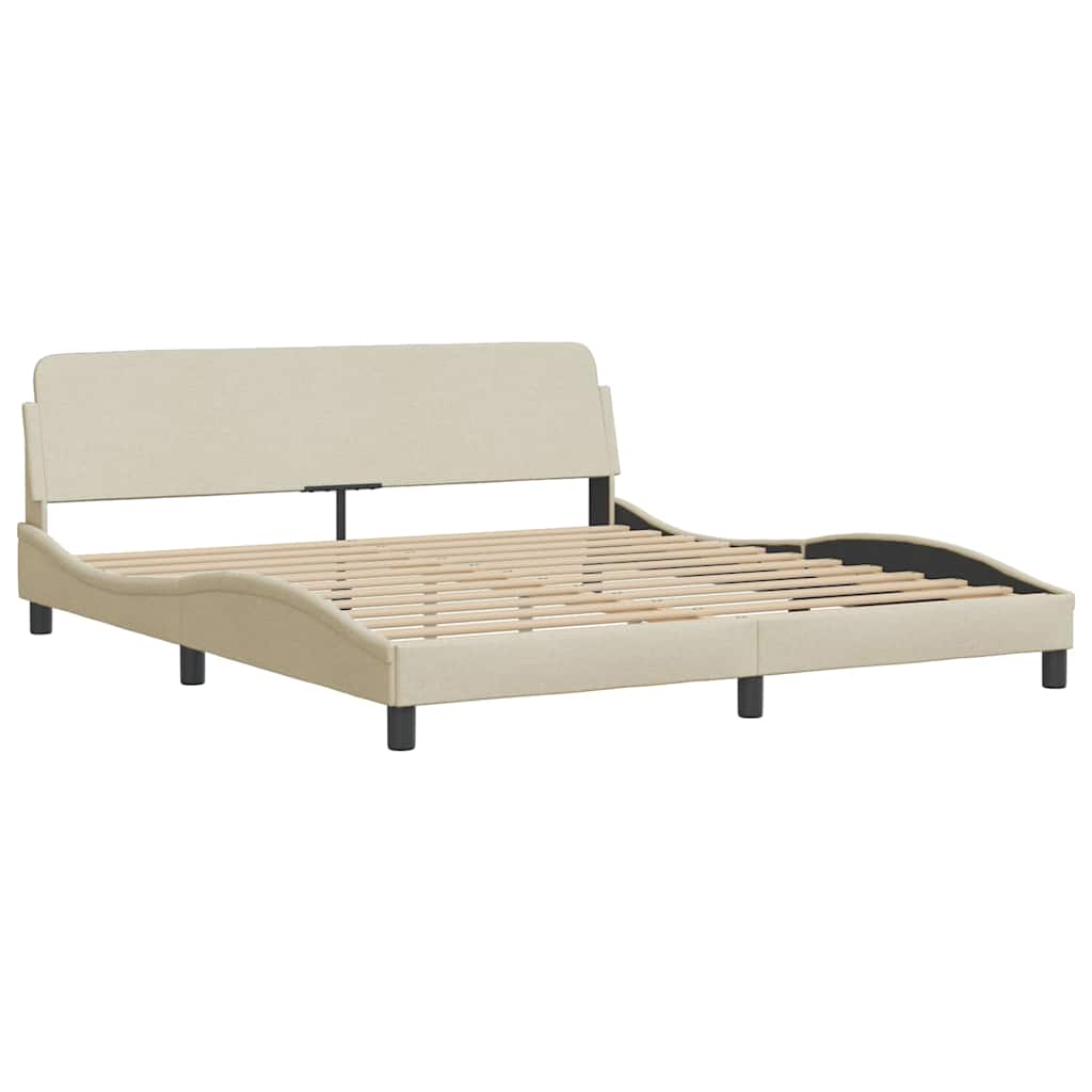 Cama com colchão dover 160x200 cm tecido cor creme