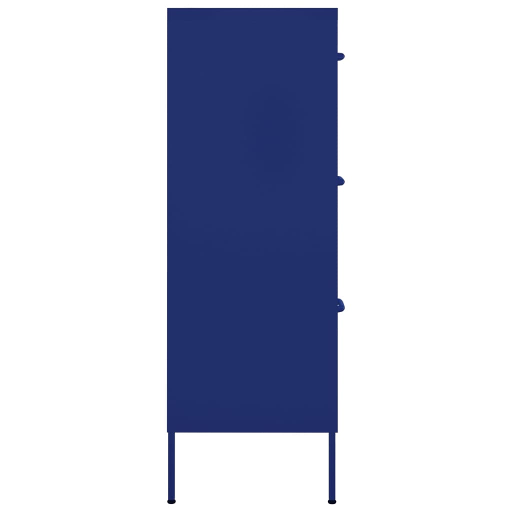 Armário com gavetas aço 80x35x101,5 cm azul-marinho