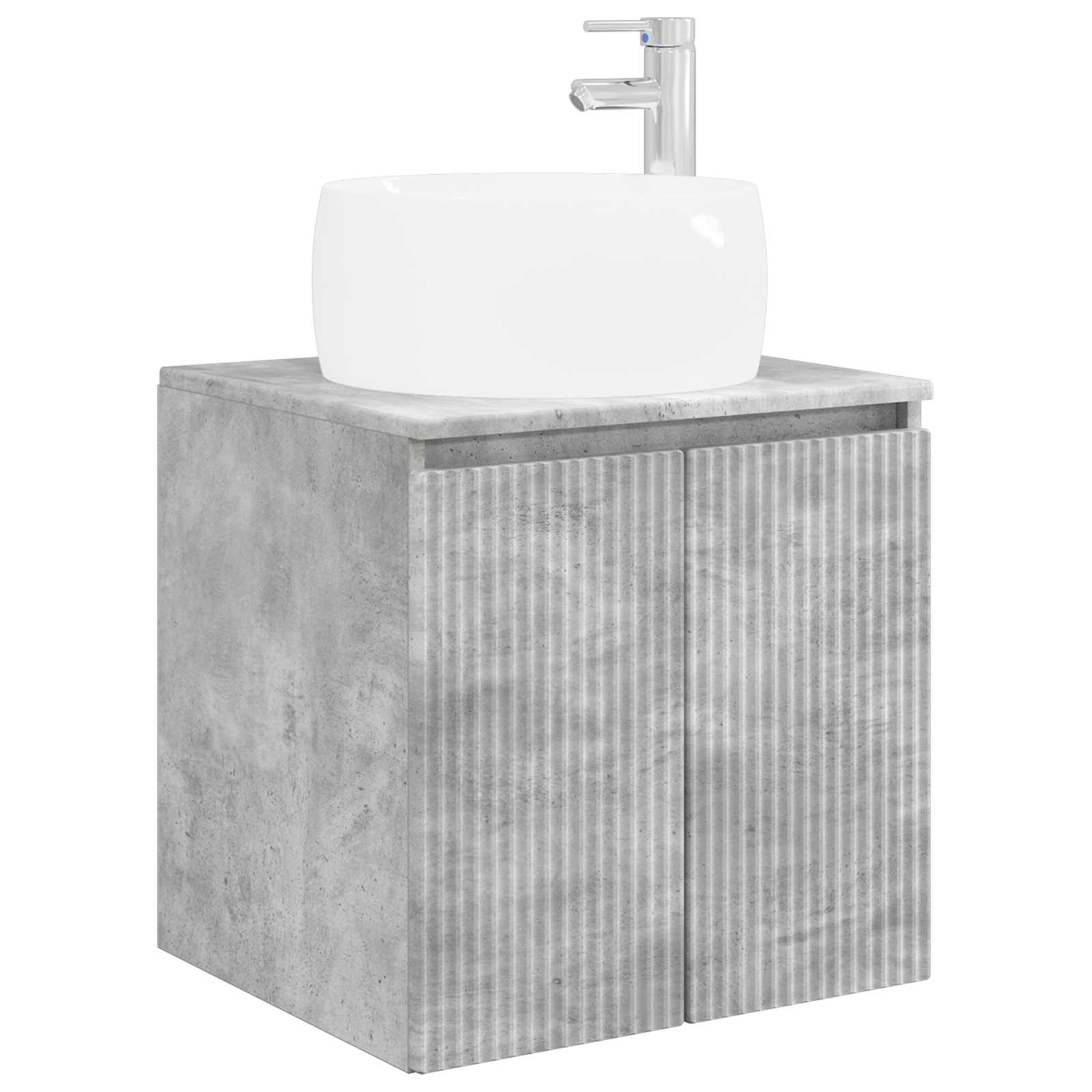 Vaidade com pia suspensa cinzento cimento 49,5 x 44,5 x 66 cm