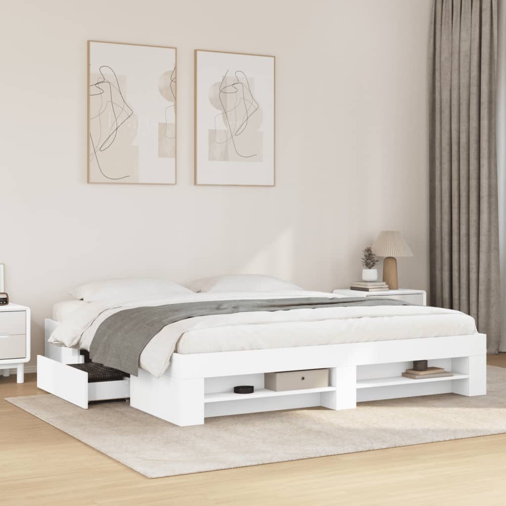 Estrutura de cama sem colchão 180x200 cm branco