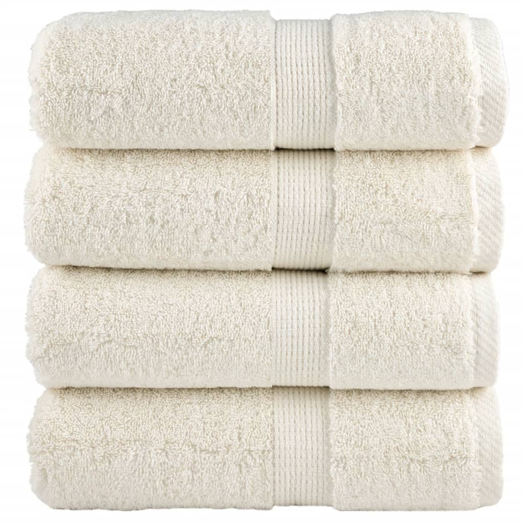 Toalhas de bidé premium solund 4 pcs 30x50 cm 600 gsm creme