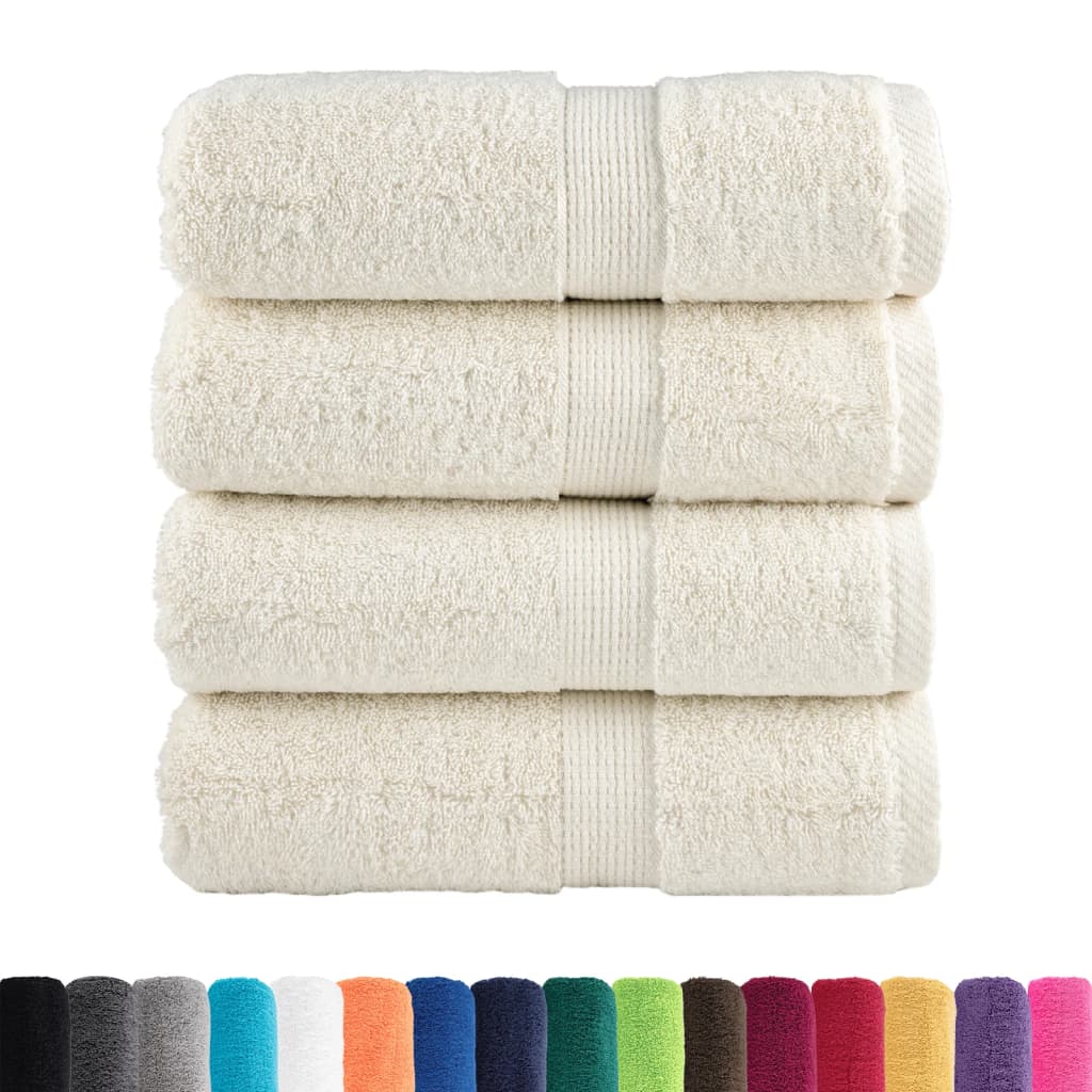 Toalhas de bidé premium solund 4 pcs 30x50 cm 600 gsm creme