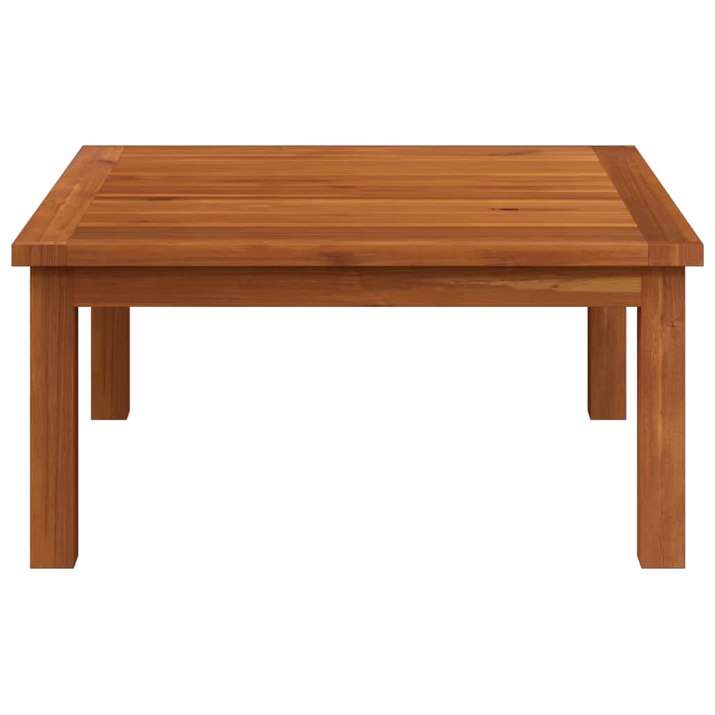 Conjunto de lounge de jardim de 2 peças com almofadas de madeira de acácia e corda
