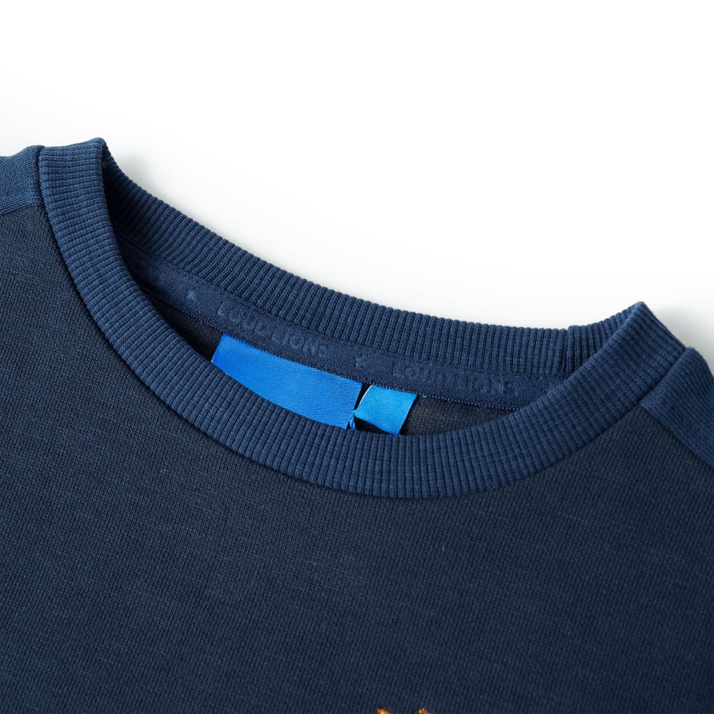 Sweatshirt para criança azul-escuro mesclado 104