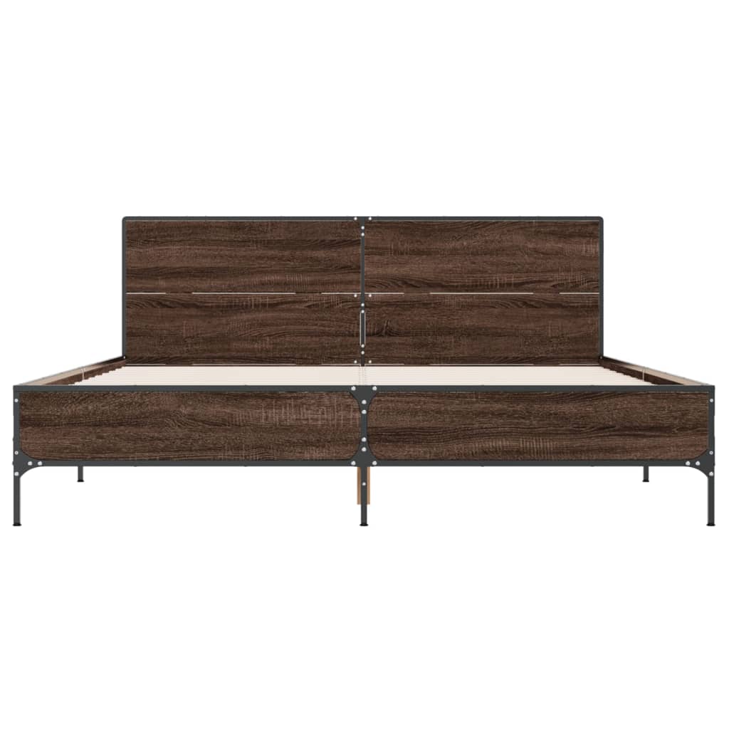Estrutura de cama 120x200 cm derivados madeira/metal