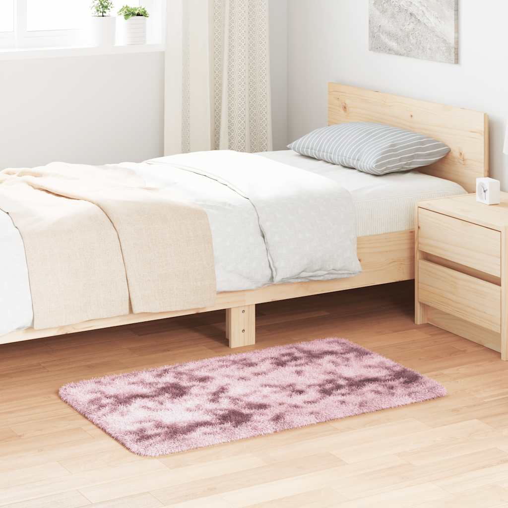 Tapete shaggy de pelo alto navarra 60x100 cm rosa empoeirado