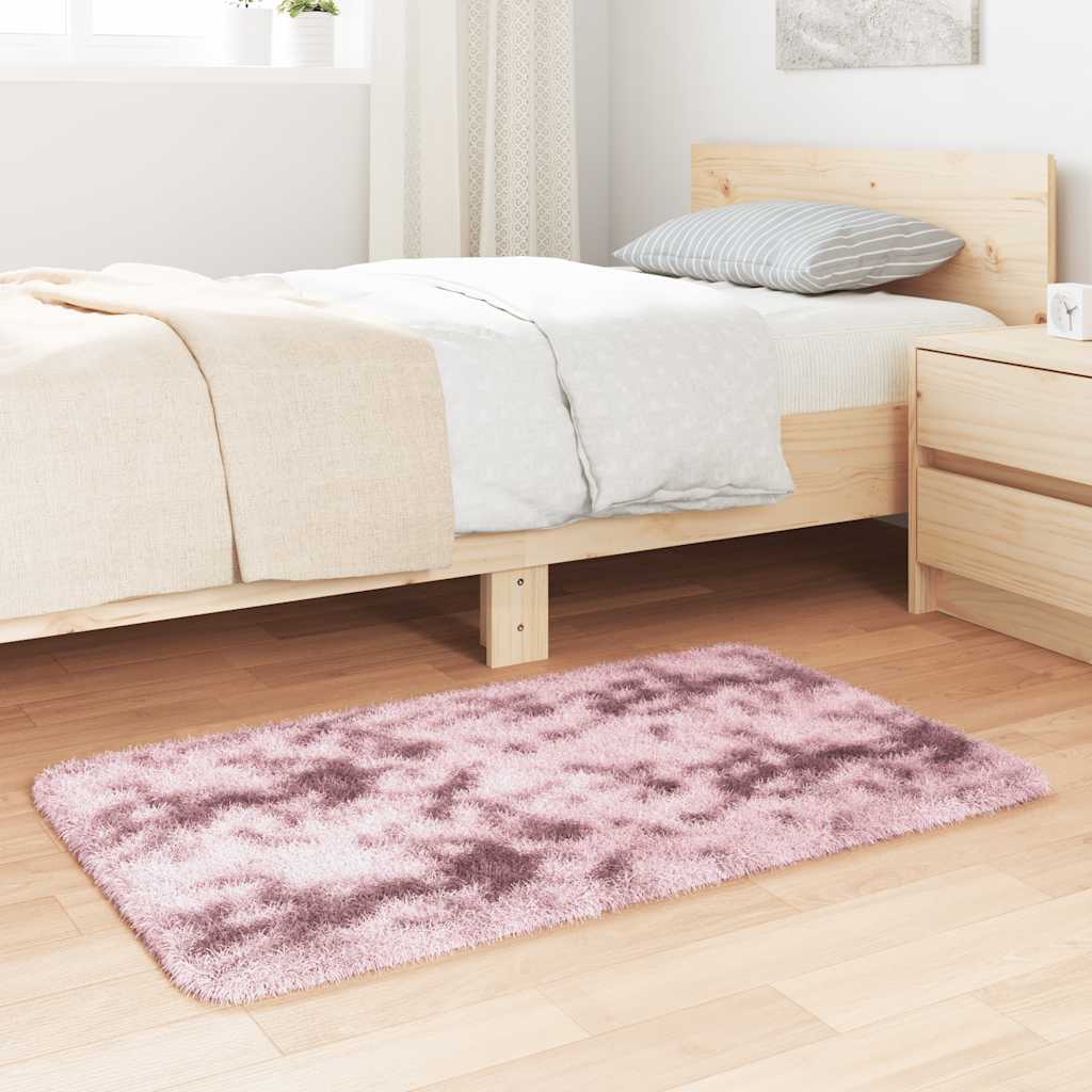 Tapete shaggy de pelo alto navarra 60x100 cm rosa empoeirado