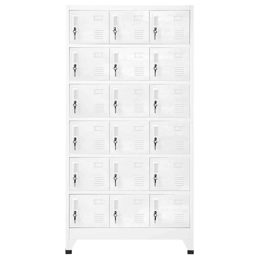 Cacifo com 18 compartimentos metal 90x40x180 cm