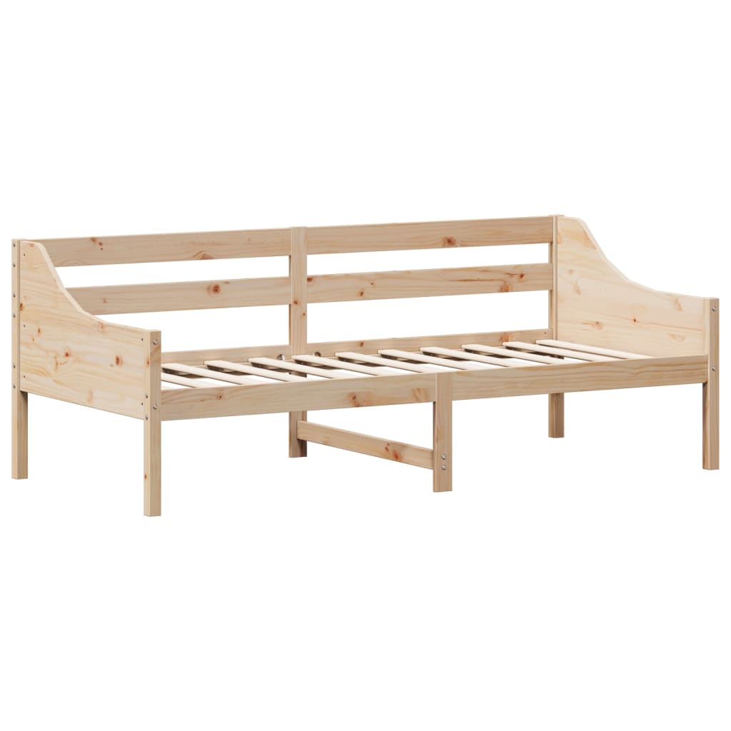 Sofá-cama sem colchão 90x200 cm madeira de pinho maciça