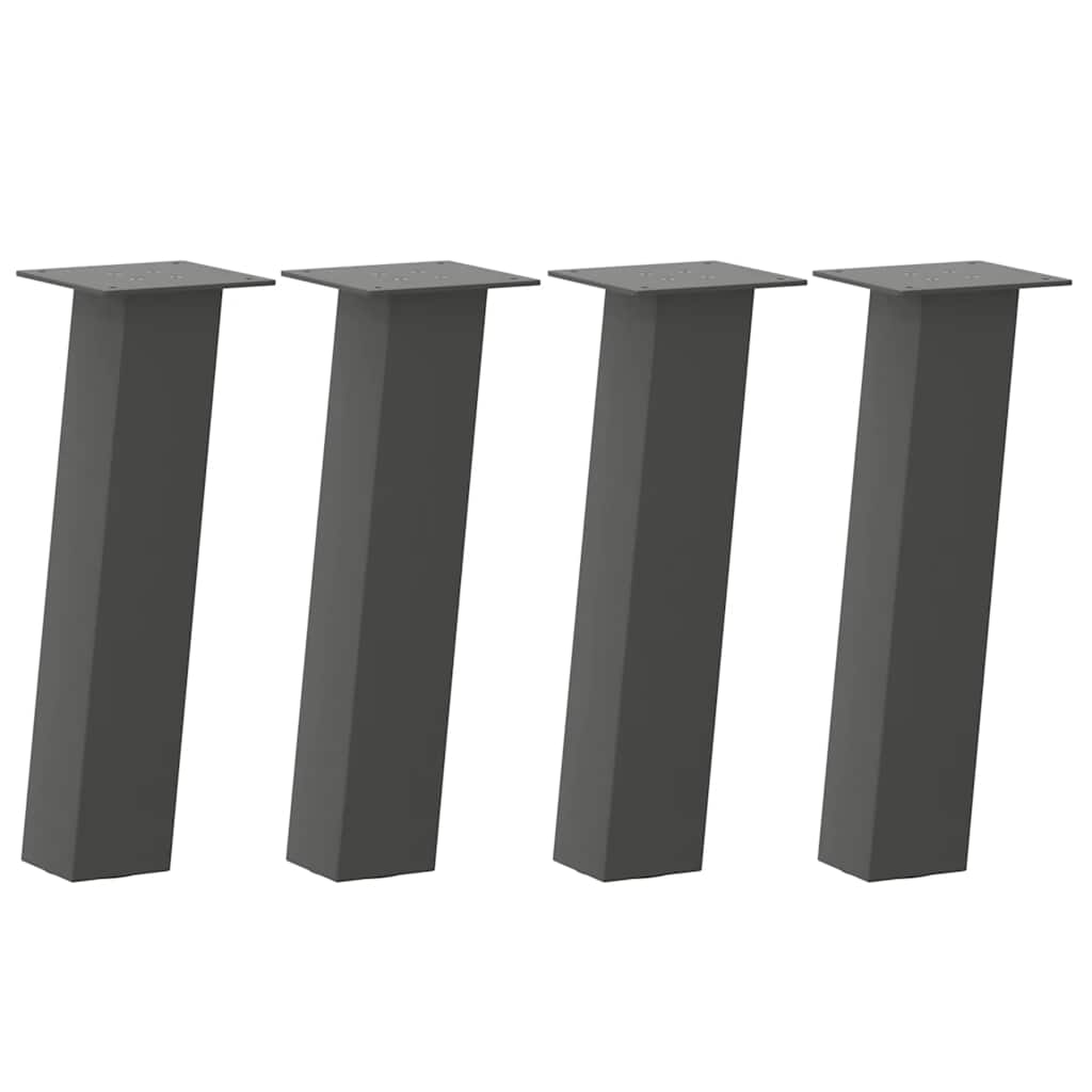 Pés para mesa de centro 4 peças antracite 42 cm aço