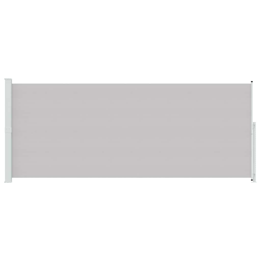 Toldo lateral retrátil para pátio 200x500 cm cinzento