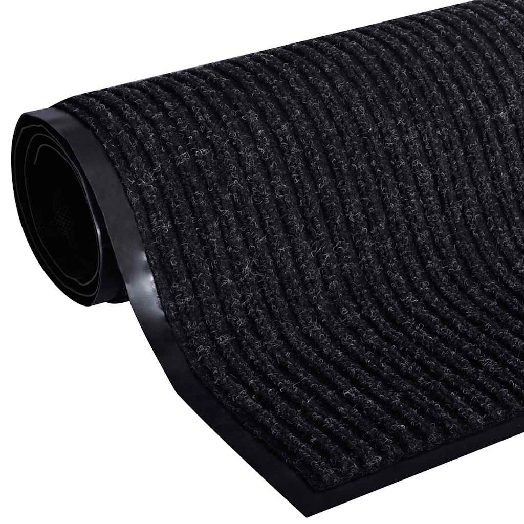 Tapete de porta preto 90 x 60 cm em PVC