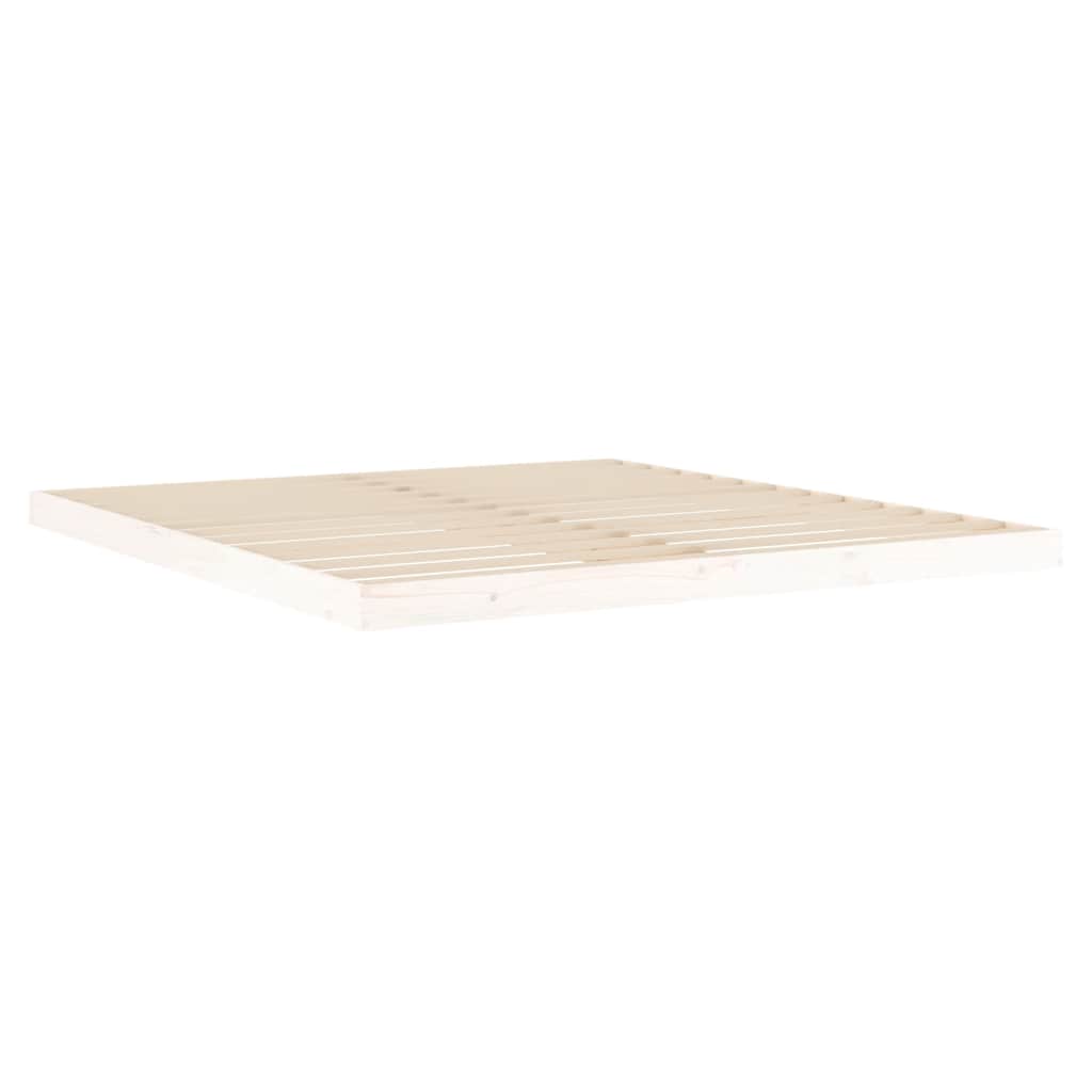 Estrutura cama super king size 180x200 cm pinho maciço branco