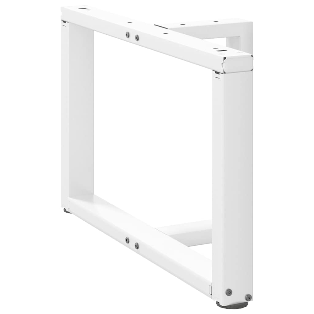 Pés para mesa de centro em forma de t, 2 peças, branco, 60x25x(42-43) cm, aço