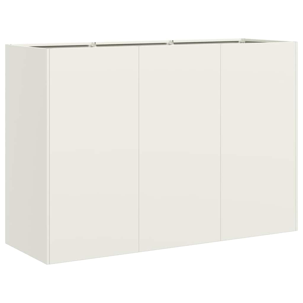 Vaso floreira 120x40x80 cm aço laminado a frio branco