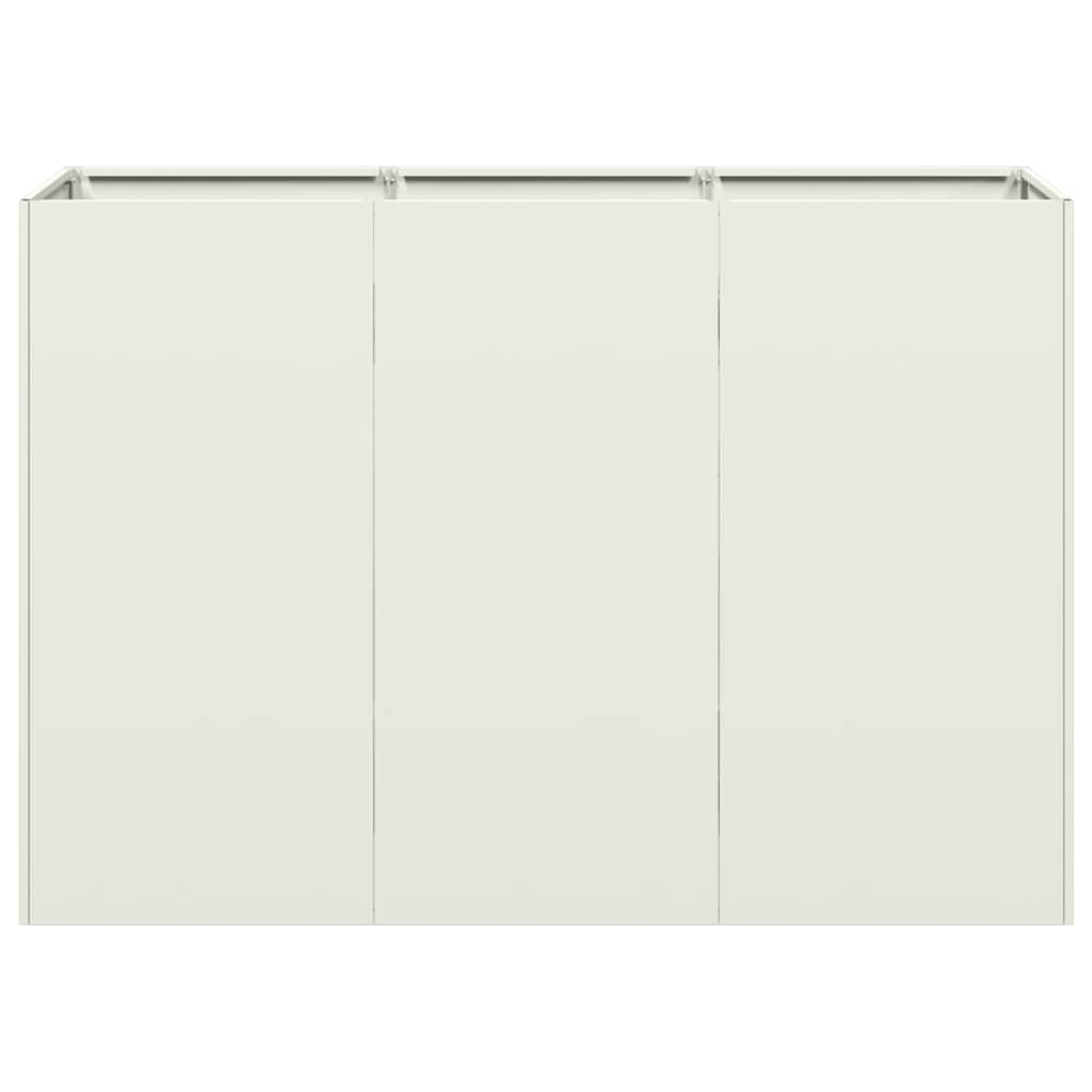 Vaso floreira 120x40x80 cm aço laminado a frio branco