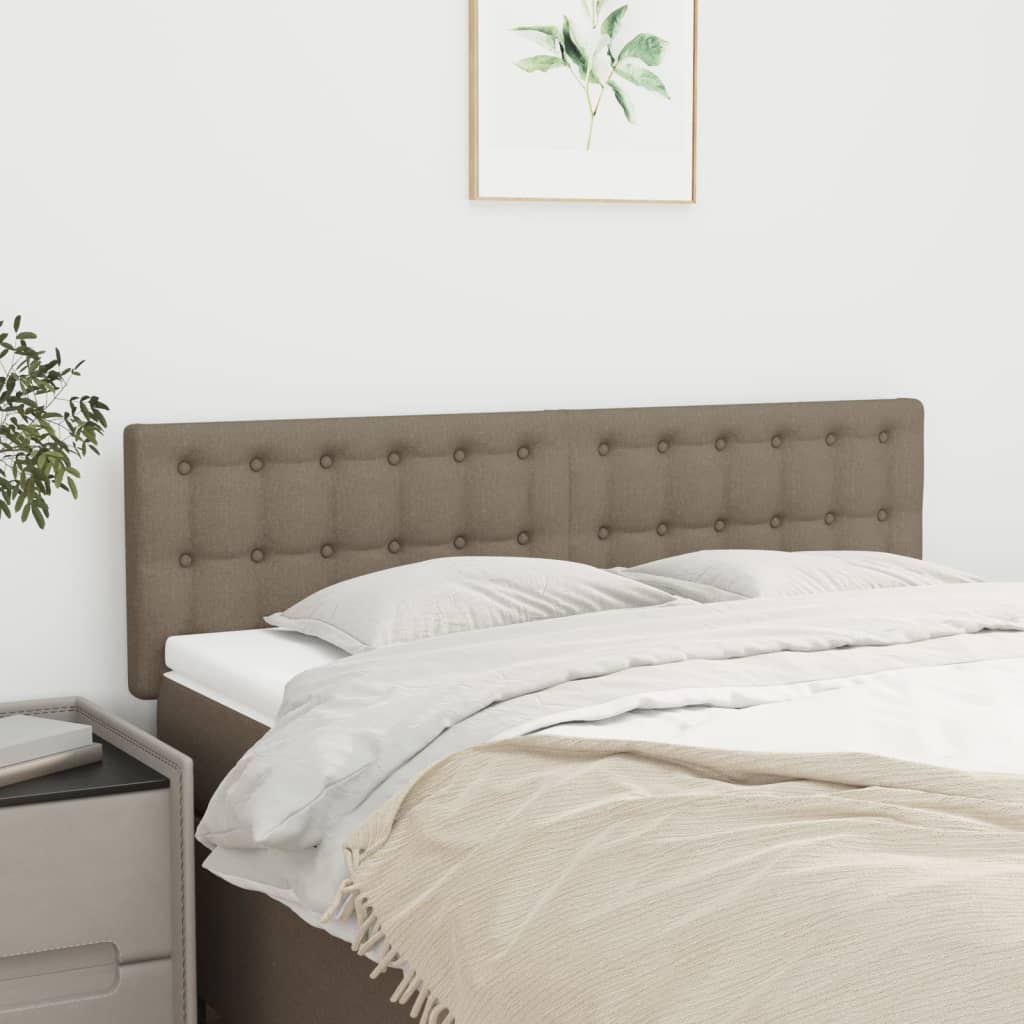 Cabeceiras cinzento-acastanhado 144x5x78/88 cm tecido