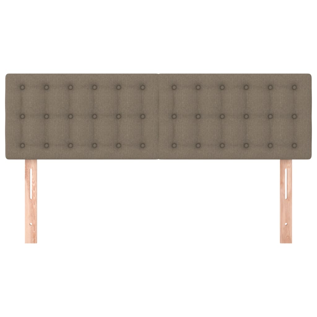 Cabeceiras cinzento-acastanhado 144x5x78/88 cm tecido