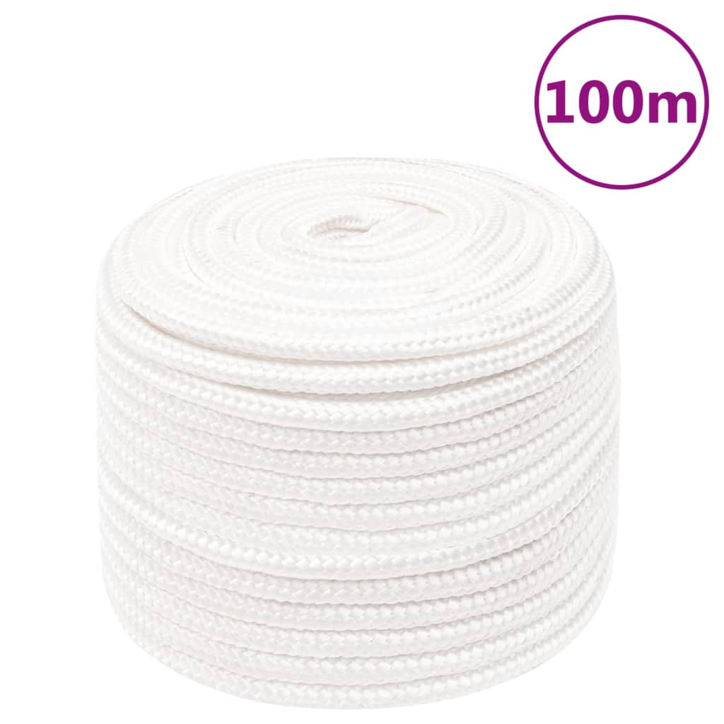 Corda de barco 12 mm 100 m polipropileno branco completo