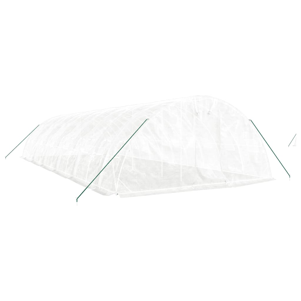 Estufa com estrutura de aço 60 m² 12x5x2,3 m branco