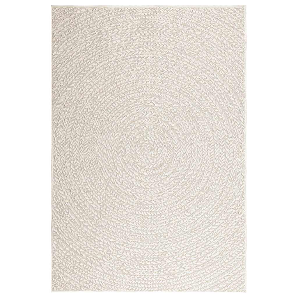 Tapete zizur creme 120x170cm aspeto de juta interior e exterior
