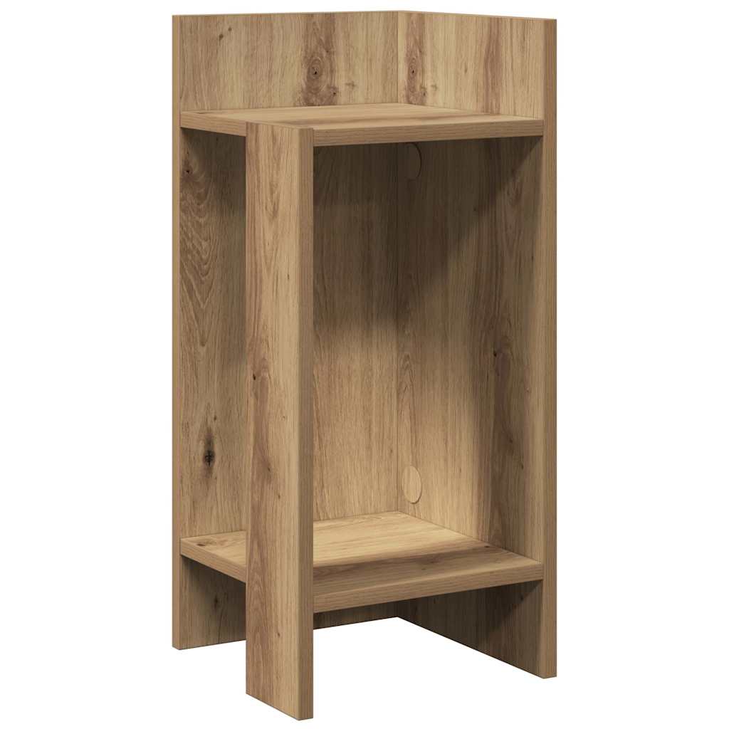 Mesas laterais 2 pcs prateleira 110x50x103cm carvalho artesanal