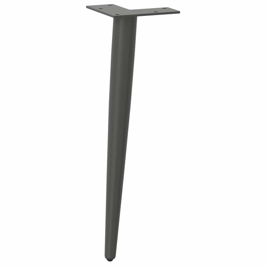 Pés para mesa de centro formato cônico 4 peças antracite 30-31 cm aço