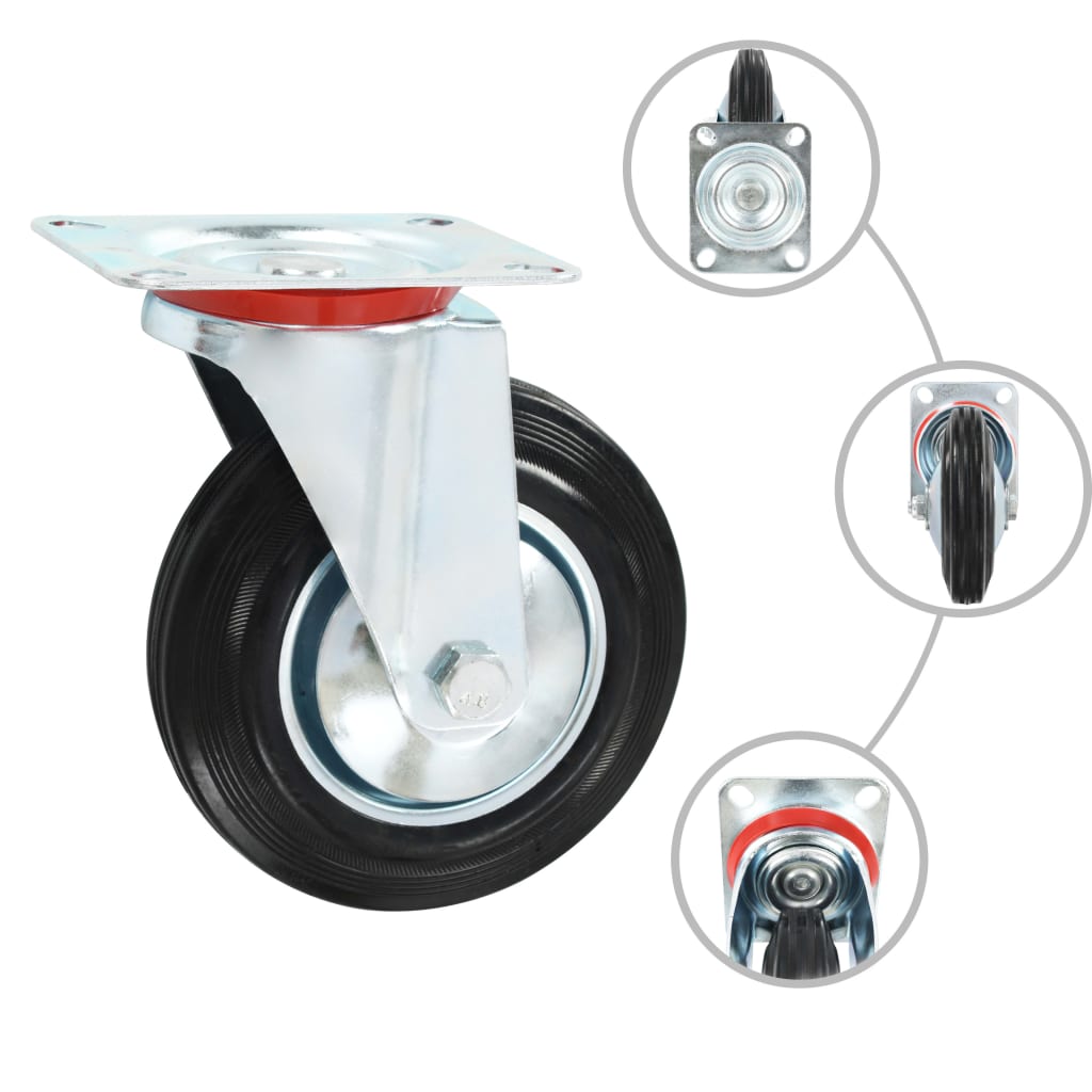 12 Pcs rodas giratórias 160 mm