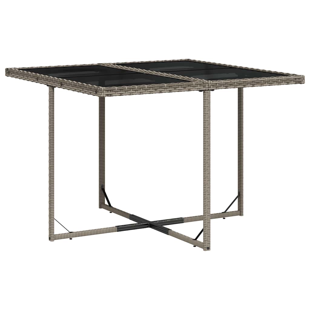 Conjunto de jantar para jardim de 5 peças com almofadas, em rattan sintético cinza