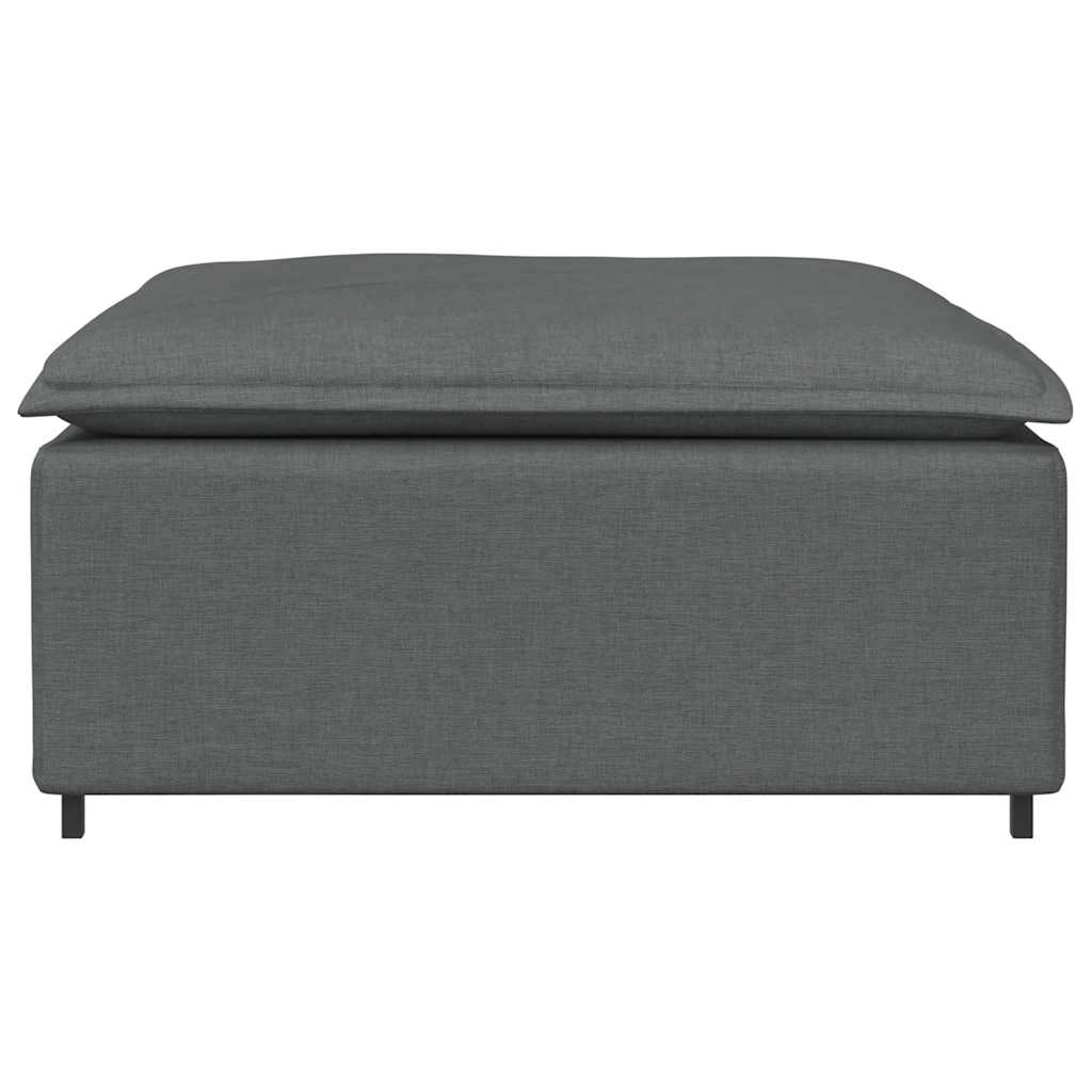 Módulo de pufe modular para sofá cinza escuro 100x100x48 cm