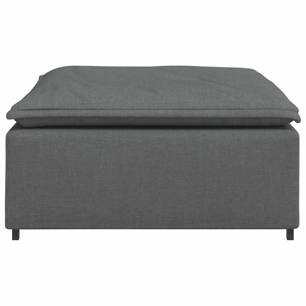 Módulo de pufe modular para sofá cinza escuro 100x100x48 cm