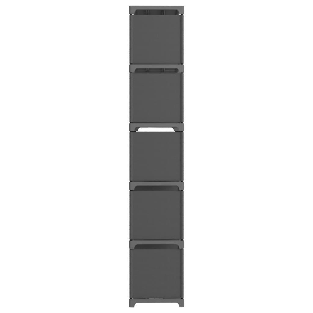 Unidade de prateleiras 15 cubos 103x30x175,5 cm tecido cinzento