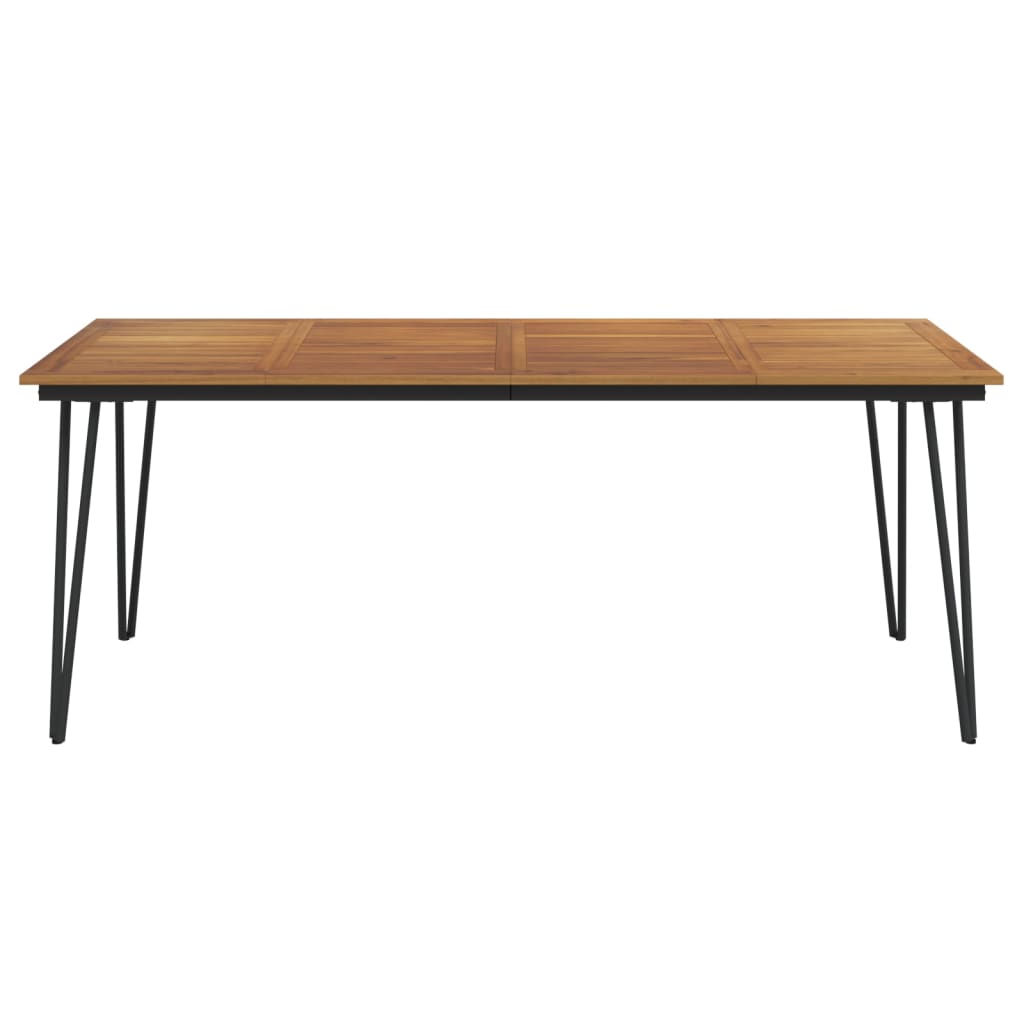 Mesa jardim c/ pernas estilo grampo 200x90x75 cm acácia maciça