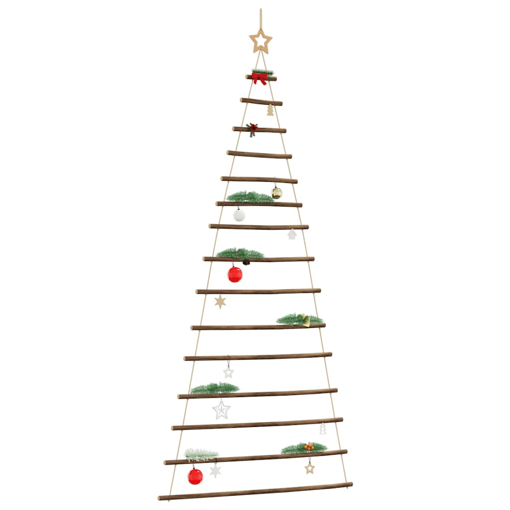 Árvore de natal suspensa com estrela no topo 100x210 cm galho natural