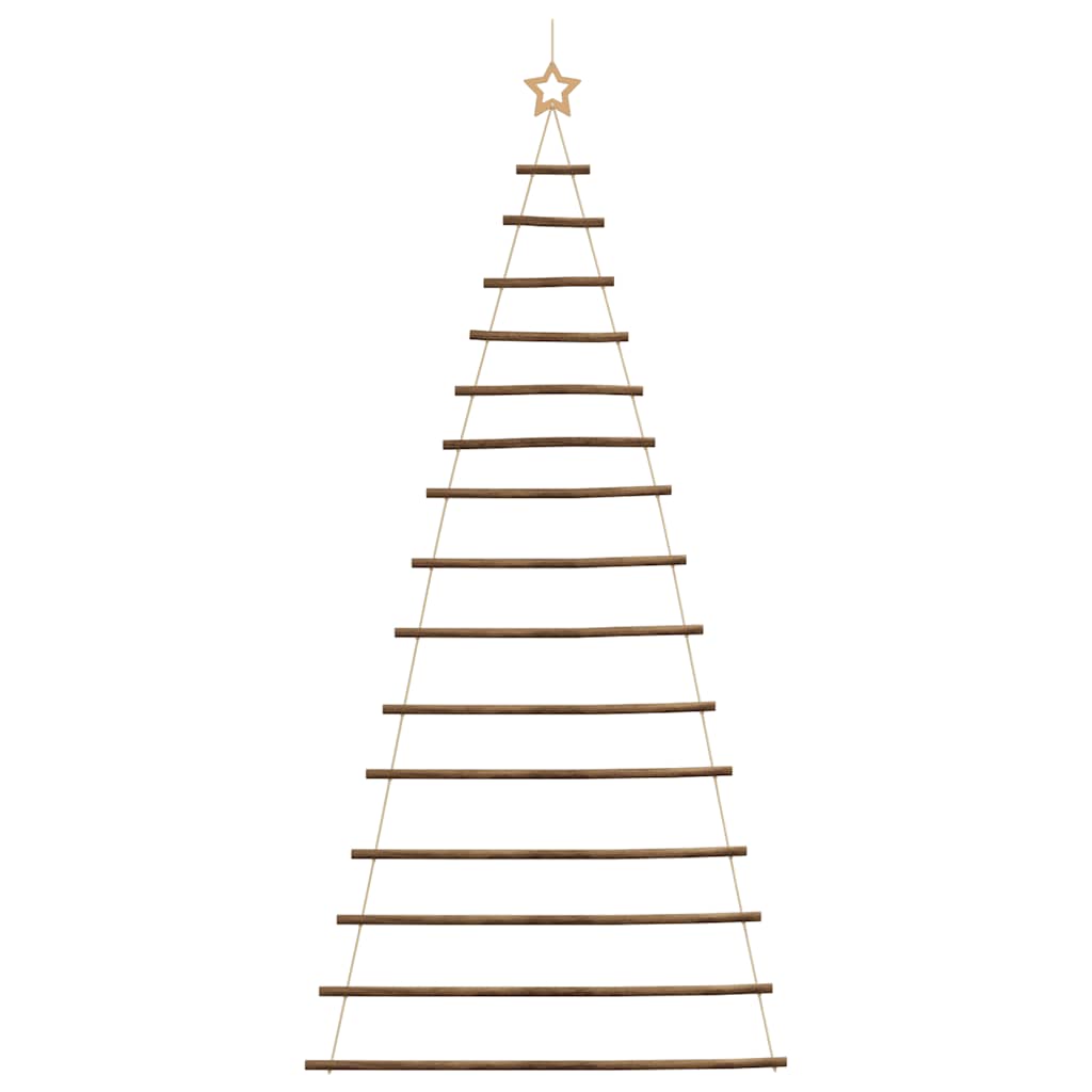Árvore de natal suspensa com estrela no topo 100x210 cm galho natural
