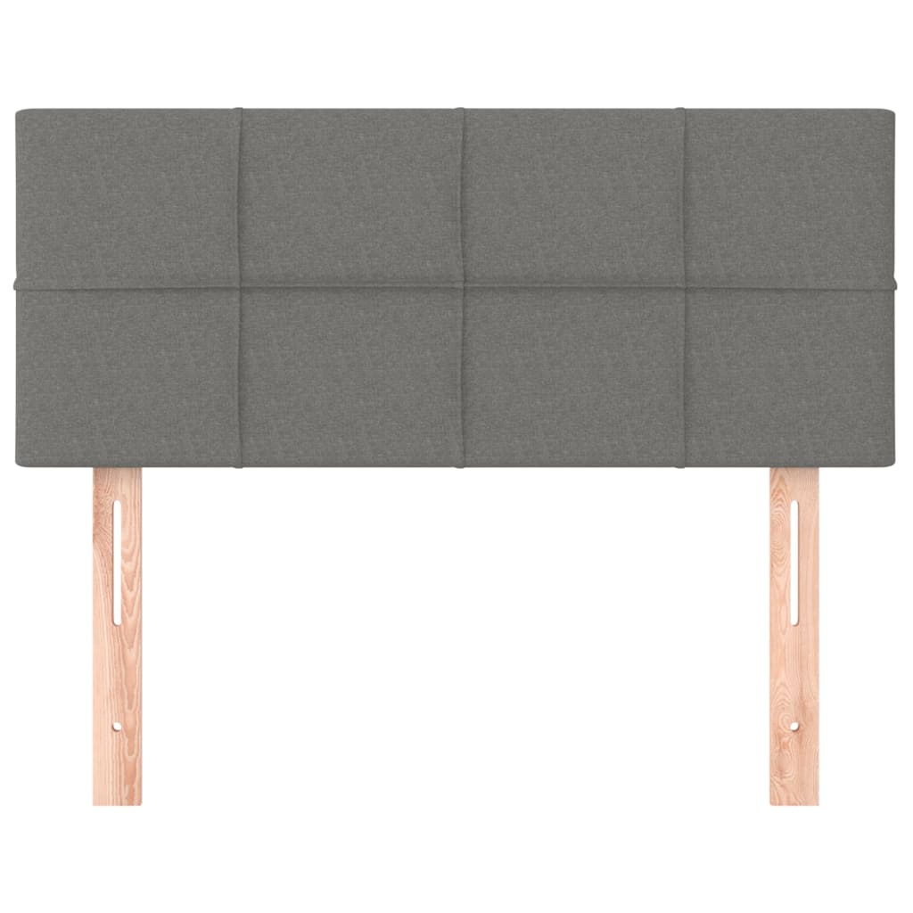 Cabeceira de cama tecido 80x5x78/88 cm cinzento-escuro