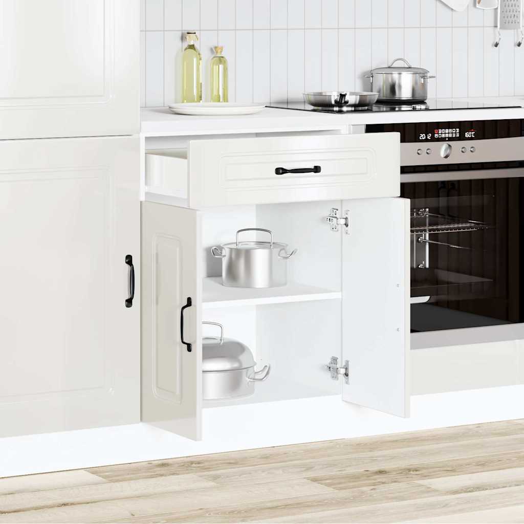 Armário de cozinha baixo kalmar branco alto brilho