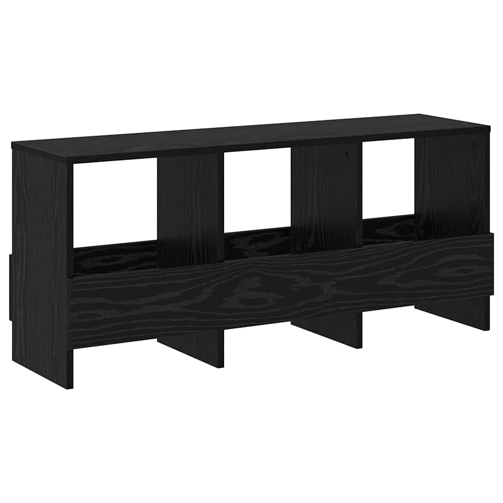 Estante de revistas carvalho preto 102 x 30 x 45 cm