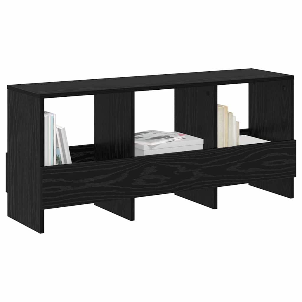 Estante de revistas carvalho preto 102 x 30 x 45 cm