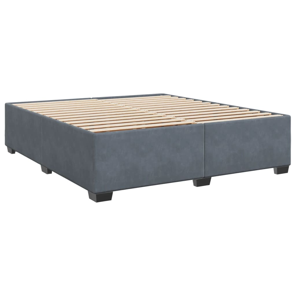 Estrutura de cama sem colchão 180x200 cm veludo cinzento-escuro