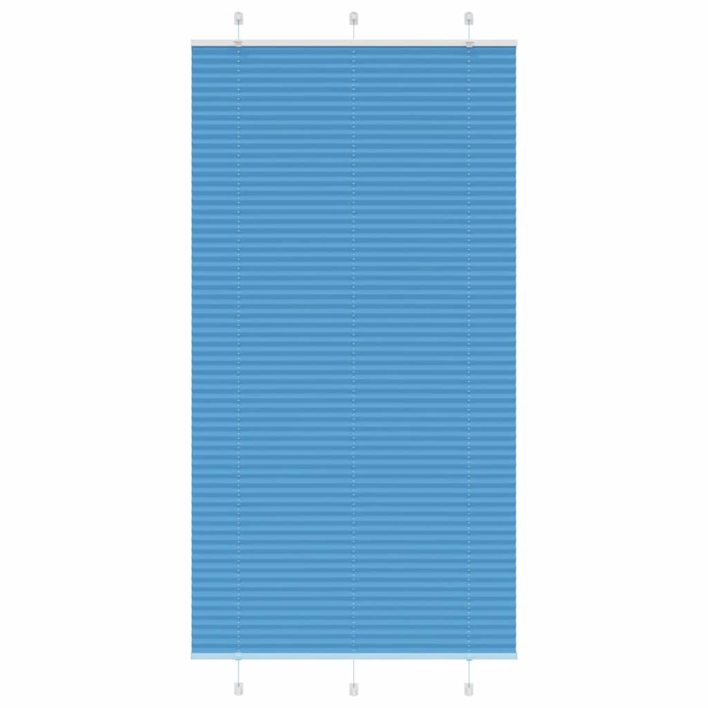 Azul plissada cega 105x200 cm largura tecido 104,4cm poliéster