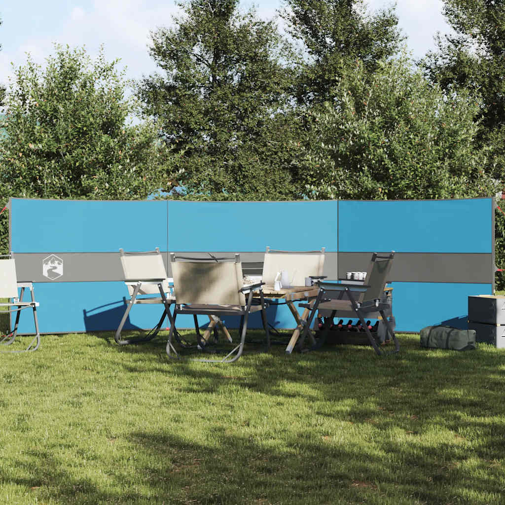Corta-vento de campismo 490x123 cm impermeável azul