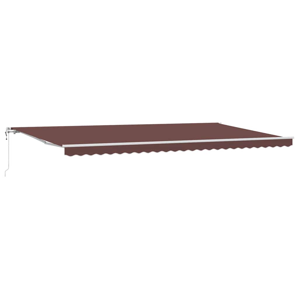 Toldo retrátil automático 600x300 cm castanho