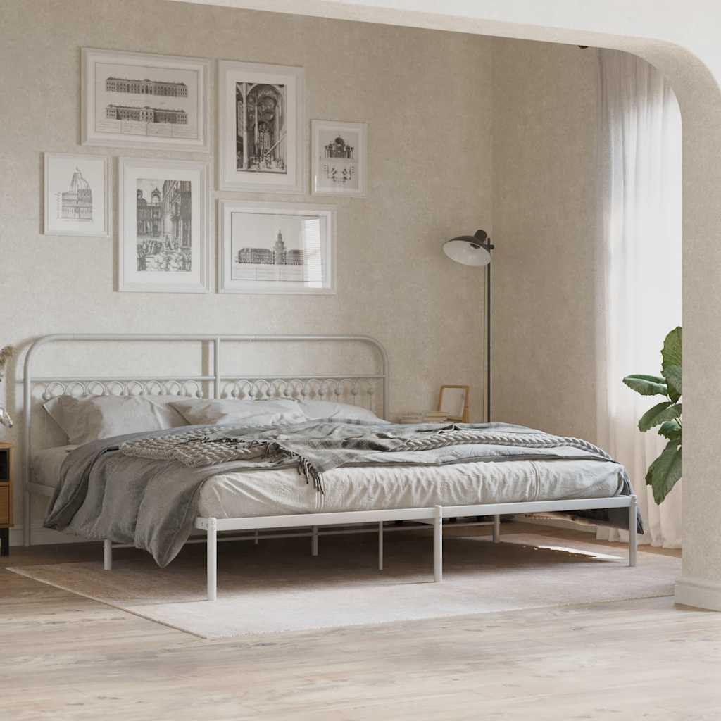 Cabeceira de substituição 200 cm metal branco